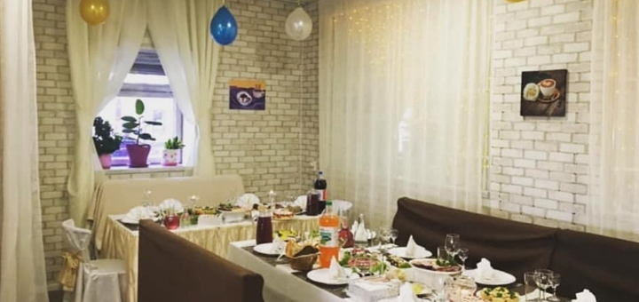 Cafe in the dnieper, chibis. discount on european cuisine
