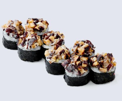 Promotion for sushi in the online restaurant bucheri in odessa. order with a discount