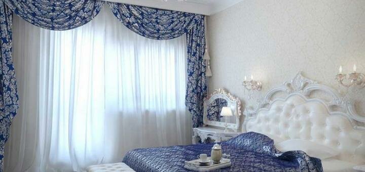 Sewing curtains and curtains in the "Organza" textile design studio in Kiev. Order with a discount.