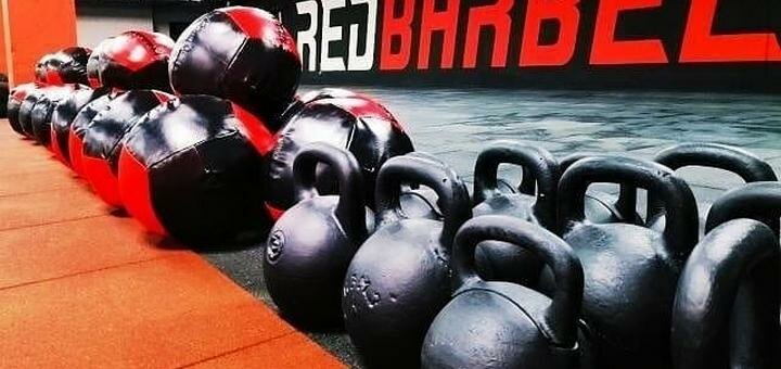 Kettlebell lifting at the Red Barbell sports complex in Kiev. Buy a subscription with a discount.