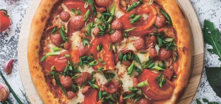 Discount on pizza at the double cheese cafe in kharkov
