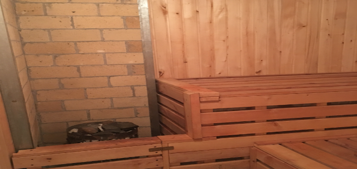 Steam room in taller sauna