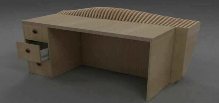 Parametric table for the office from the depdecor studio in kiev. order with a discount.