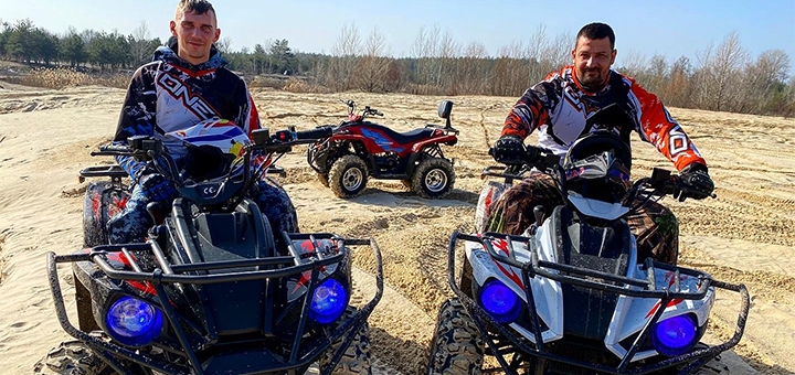 Rent of ATVs and Kvadro Dnepr motorcycles in Dnipro. With discount.