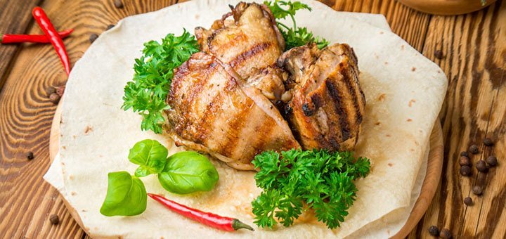 Meat dishes in the TerraMare trattoria in Vinnitsa. Order food delivery at a discount.