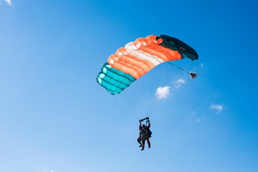 Parachute jumps at the Odessa flying club in Odessa. Order by promotion